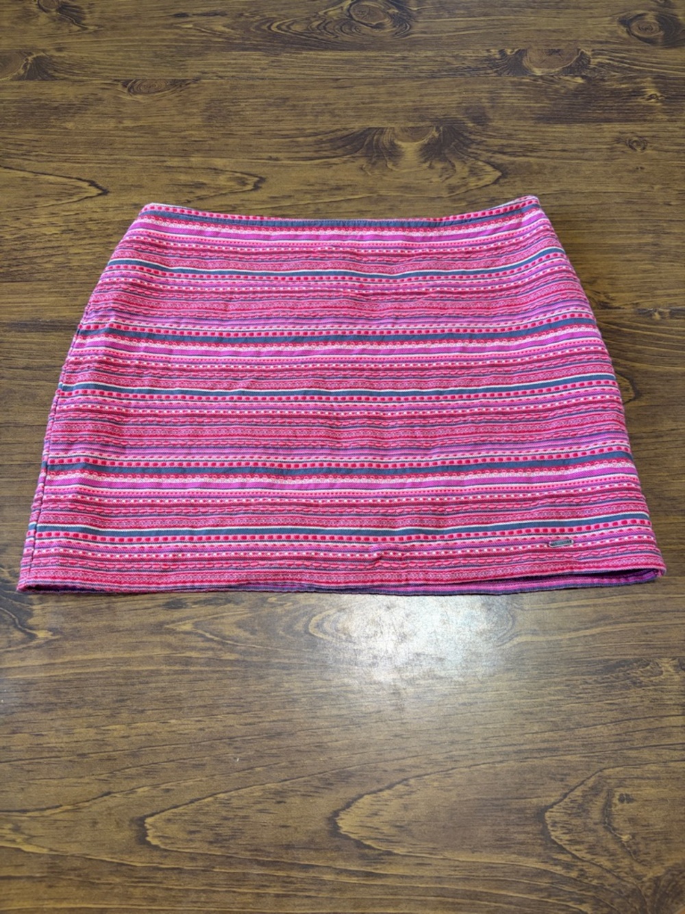 Hollister Pink Multi-Striped Mini Skirt